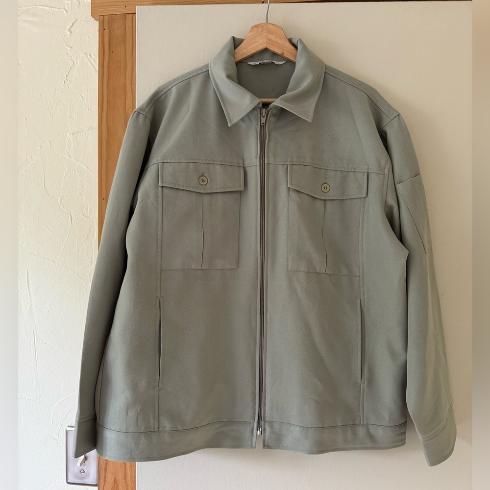 Vintage chore coat / coach jacket cropped shacket